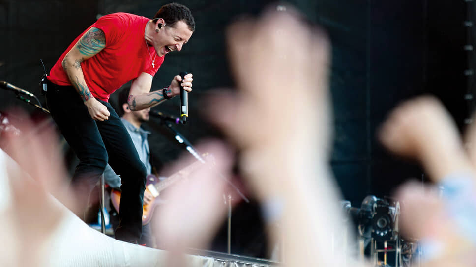 Солист группы Linkin Park Честер Беннингтон.📷Фото: Антон Белицкий / Коммерсантъ