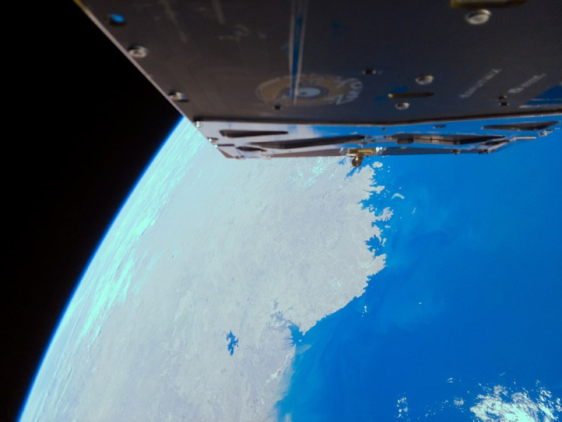 Фото Земли с технологической камеры спутника "ОрбиКрафт-Зоркий"