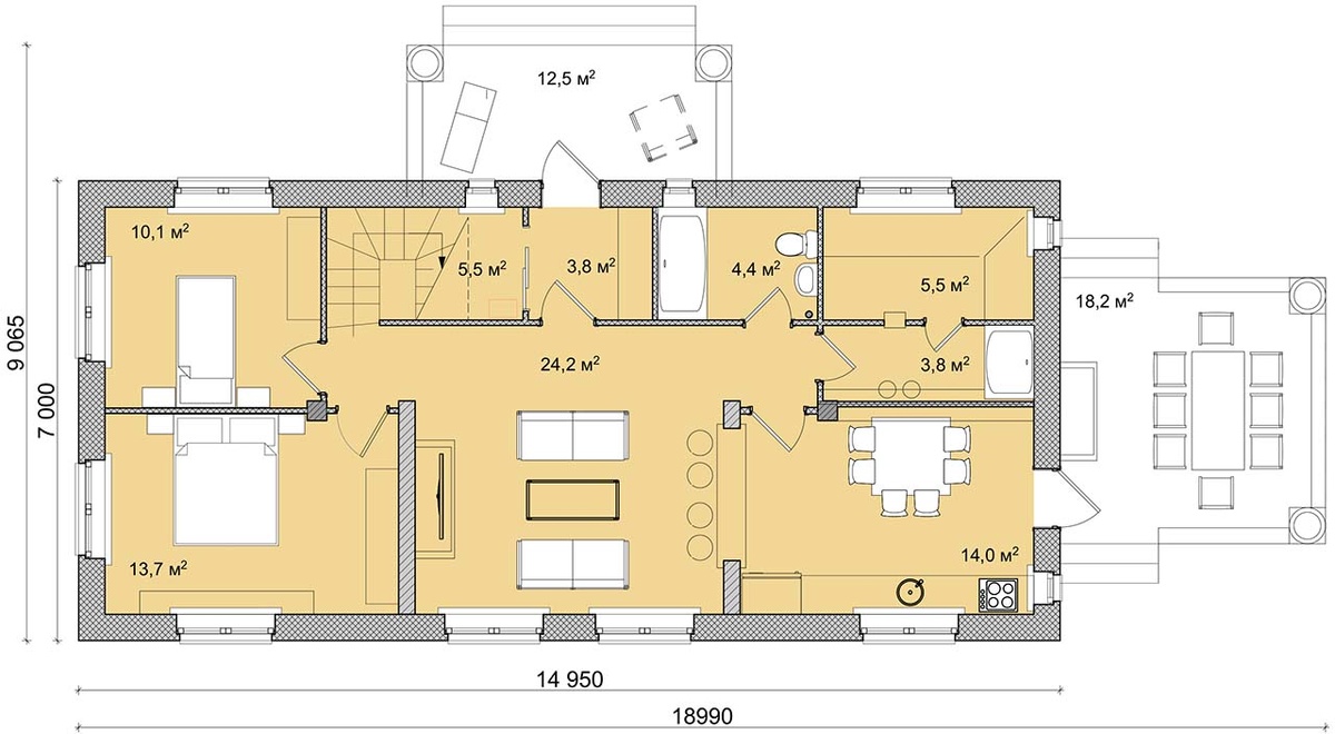 Все тонкие стенки можно двигать
