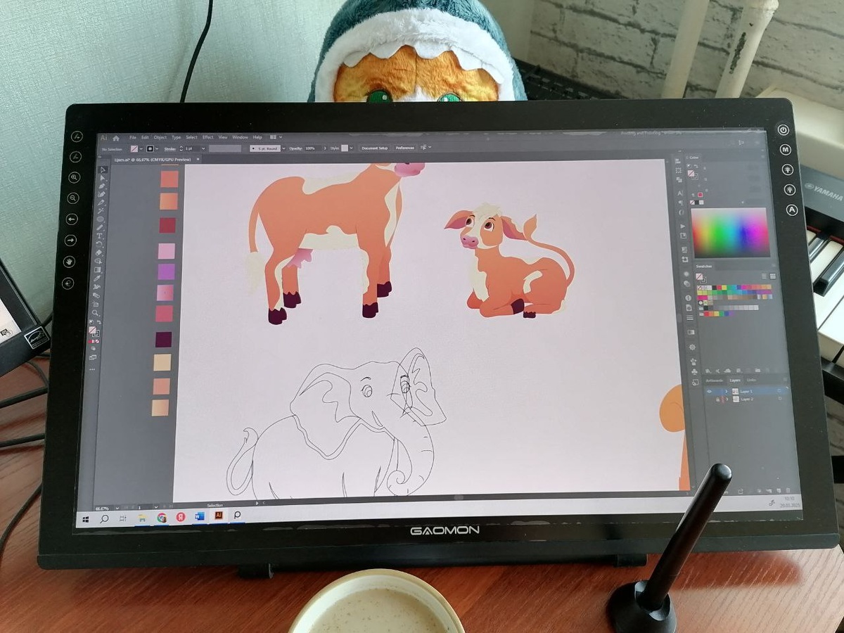 Рабочий процесс под надзором котоакулы)