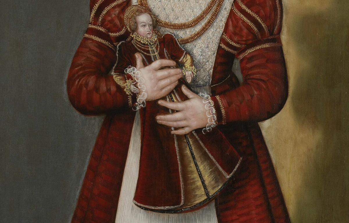 Деталь портрета Марии, сестры Кристиана I, Лукас Кранах младший, 1564. (с) Из частной коллекции 