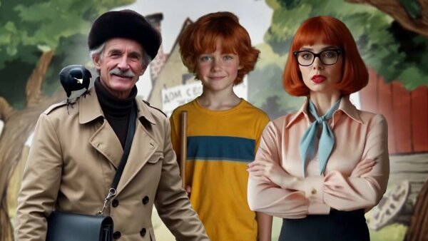 «Трое из Простоквашино» глазами нейросети. Коллаж © Life.ru. Обложка © Instagram (признан экстремистской организацией и запрещён на территории Российской Федерации) / Lesya Guseva, © domkino