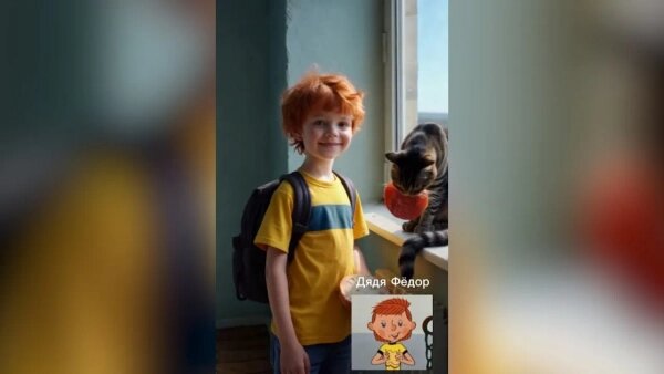 Дядя Фёдор в версии нейросети помолодел до книжного возраста. Фото © Instagram (признан экстремистской организацией и запрещён на территории Российской Федерации) / Lesya Guseva