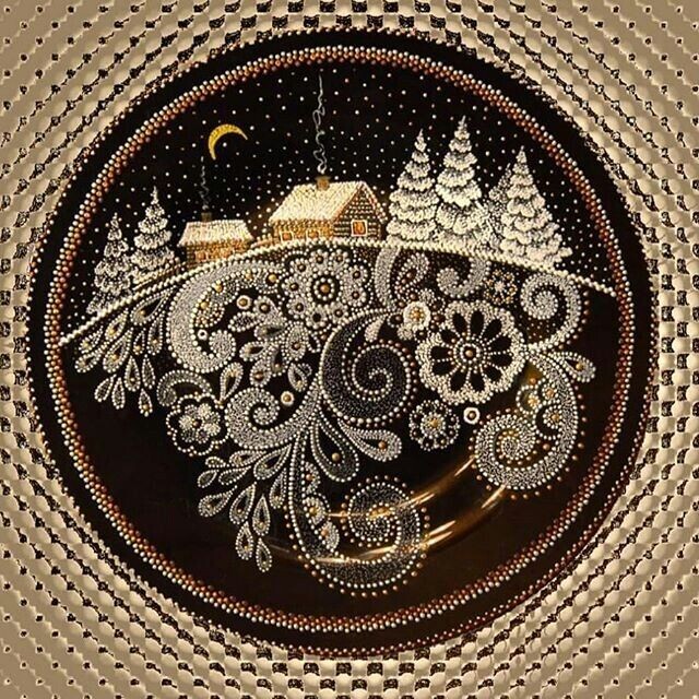 картина в технике "Точечная роспись"