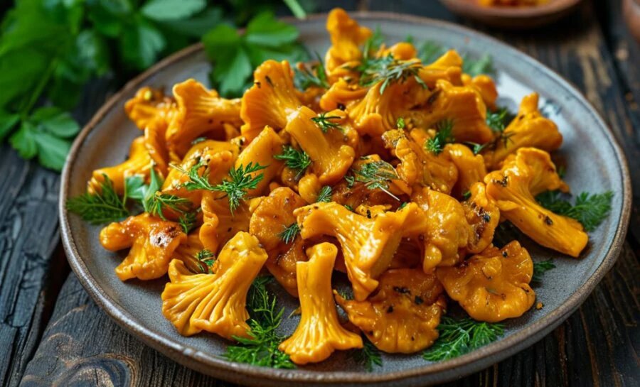 Маринованные лисички