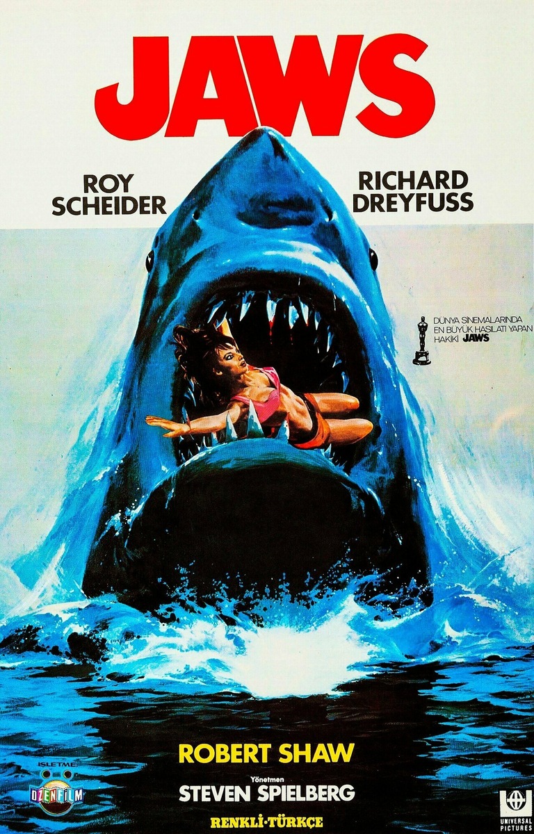 Постер фильма "Челюсти" (реж.Стивен Спилберг) 