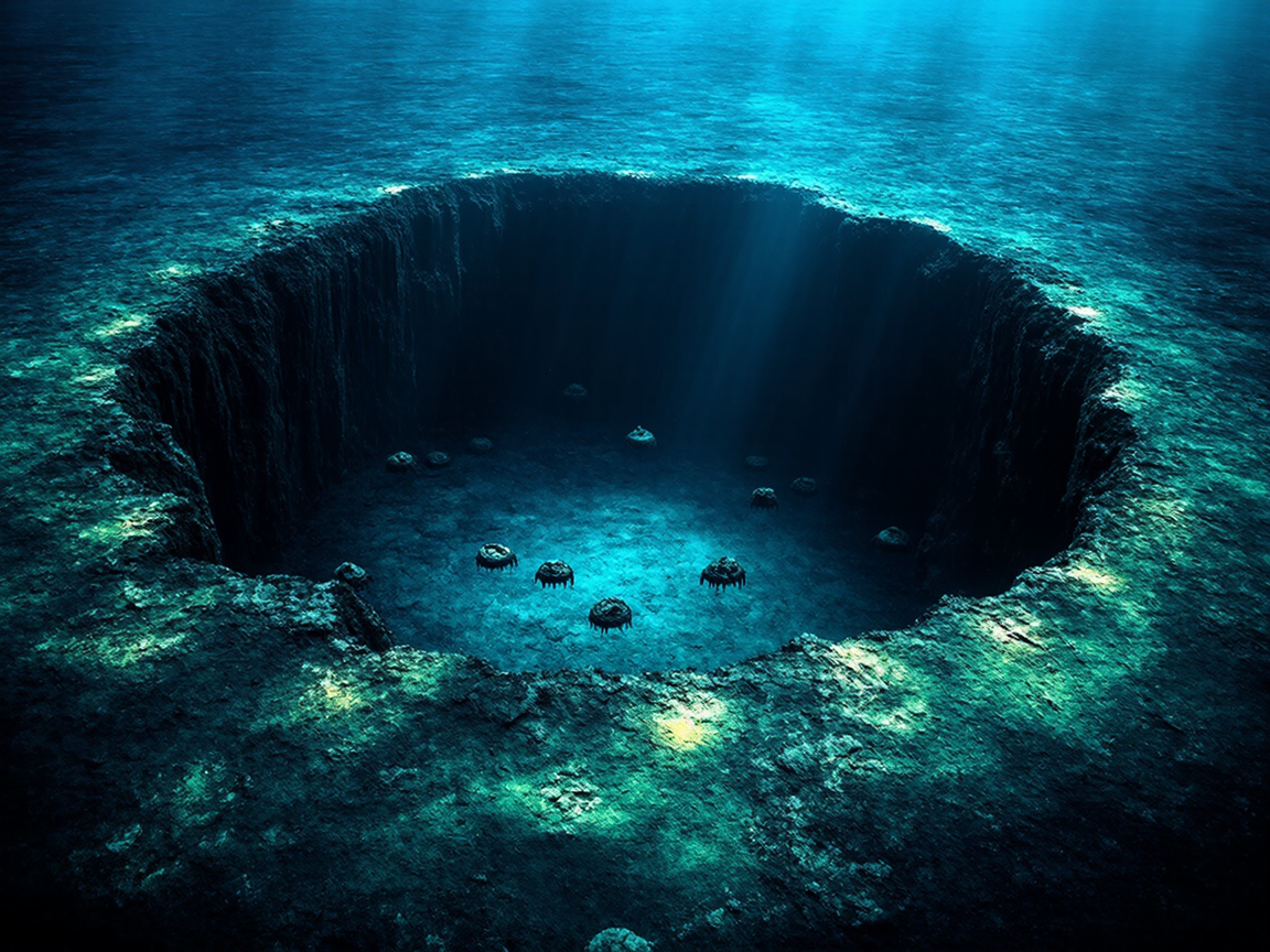 Глубоководный кратер в Бермудском треугольнике