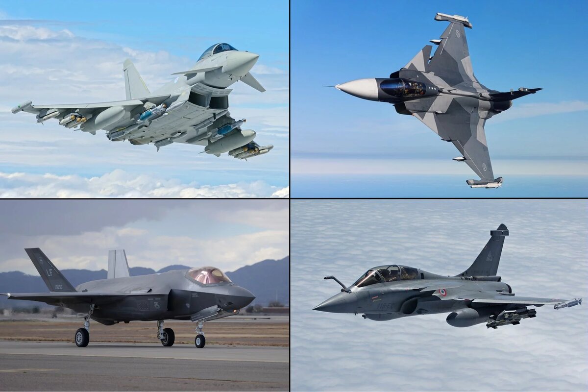 Португалия отказывается от американских истребителей F-35 - ищет европейские альтернативы. Фото: Dassault/Eurofighter/US DoD/Saab