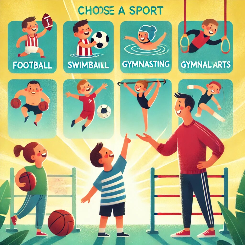 Ребенок выбирает спорт.