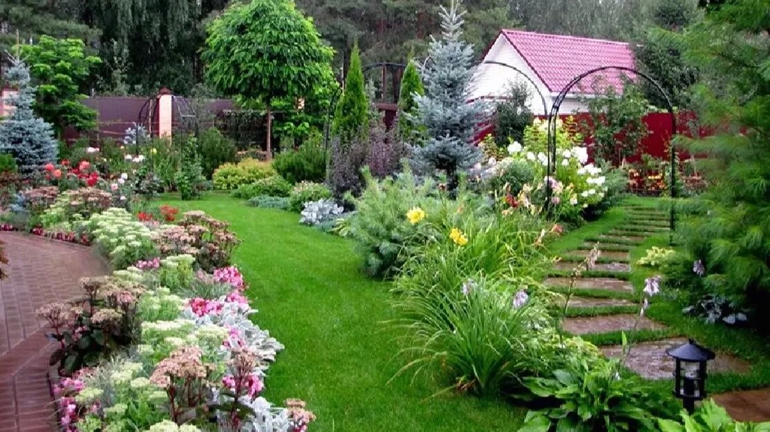 Результат правильной садовой планировки через 7 дней после начала работ.