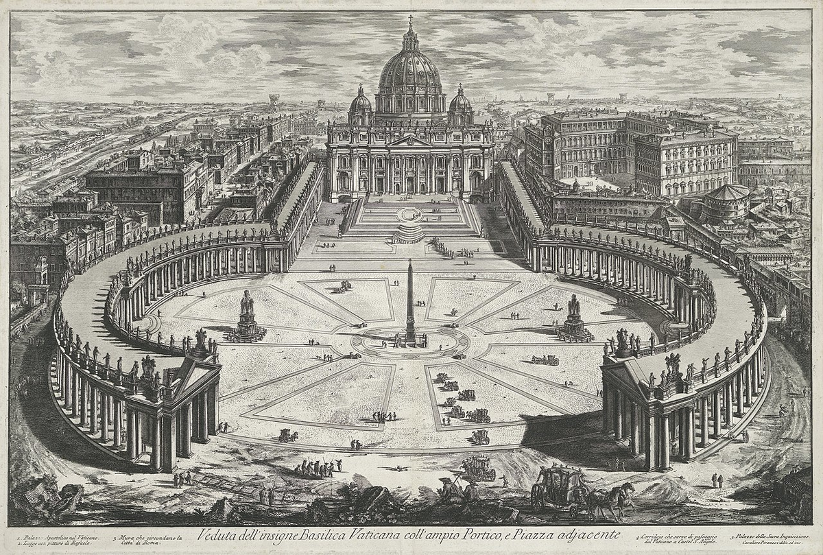 Вид площади Святого Петра. Дж. Б. Пиранези