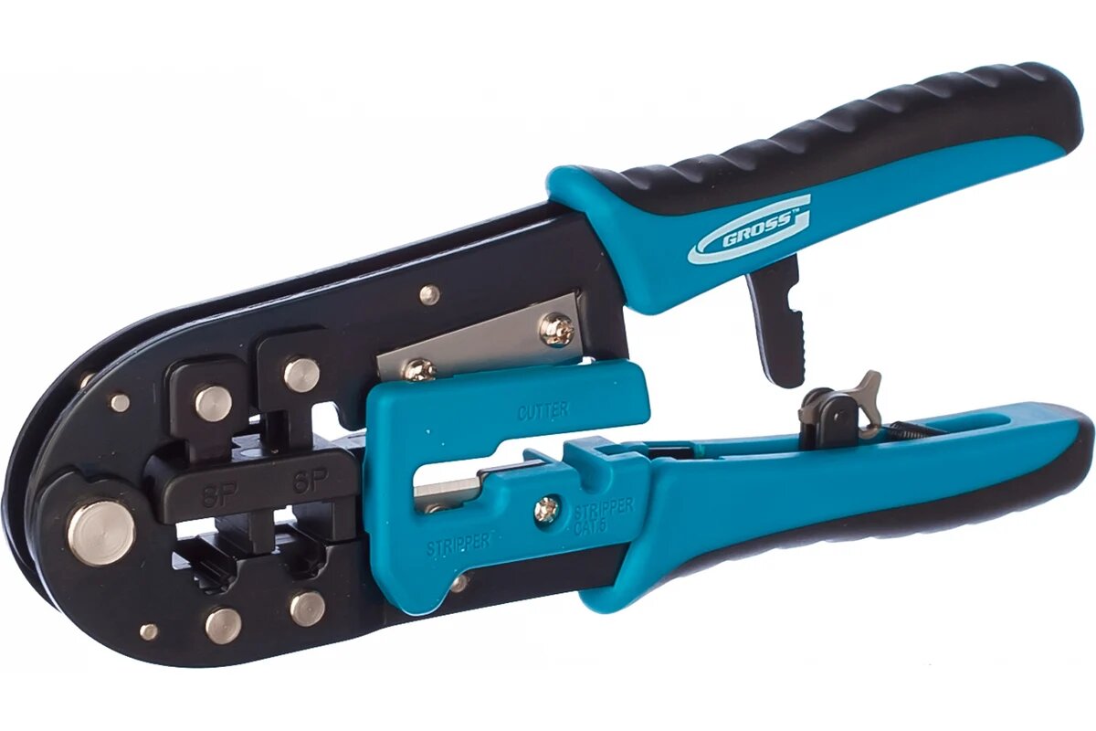 Кримпер для обжима телефонных и компьютерных клемм GROSS 17719
