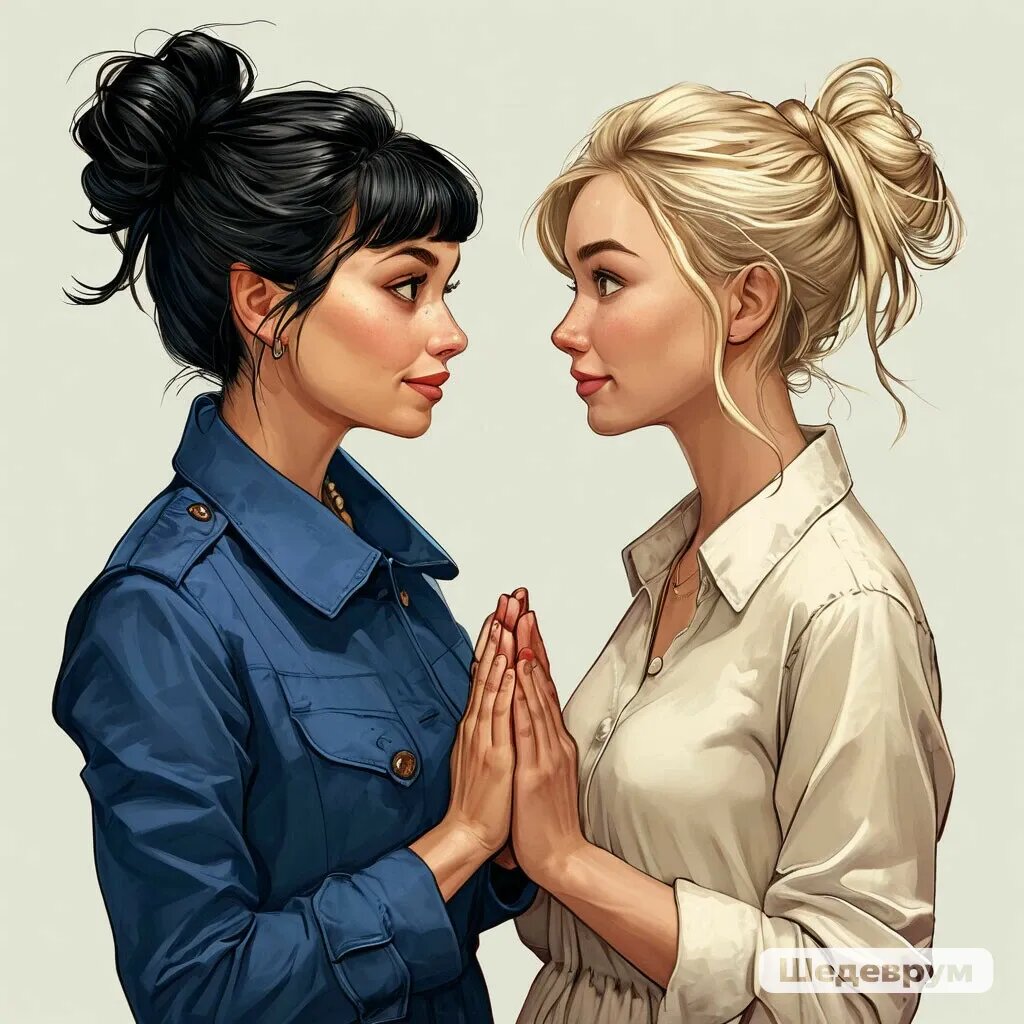 Шедеврум пытался нарисовать Нину по моему описанию, но про возраст никак не хотел понимать)) Когда-нибудь попробую сама