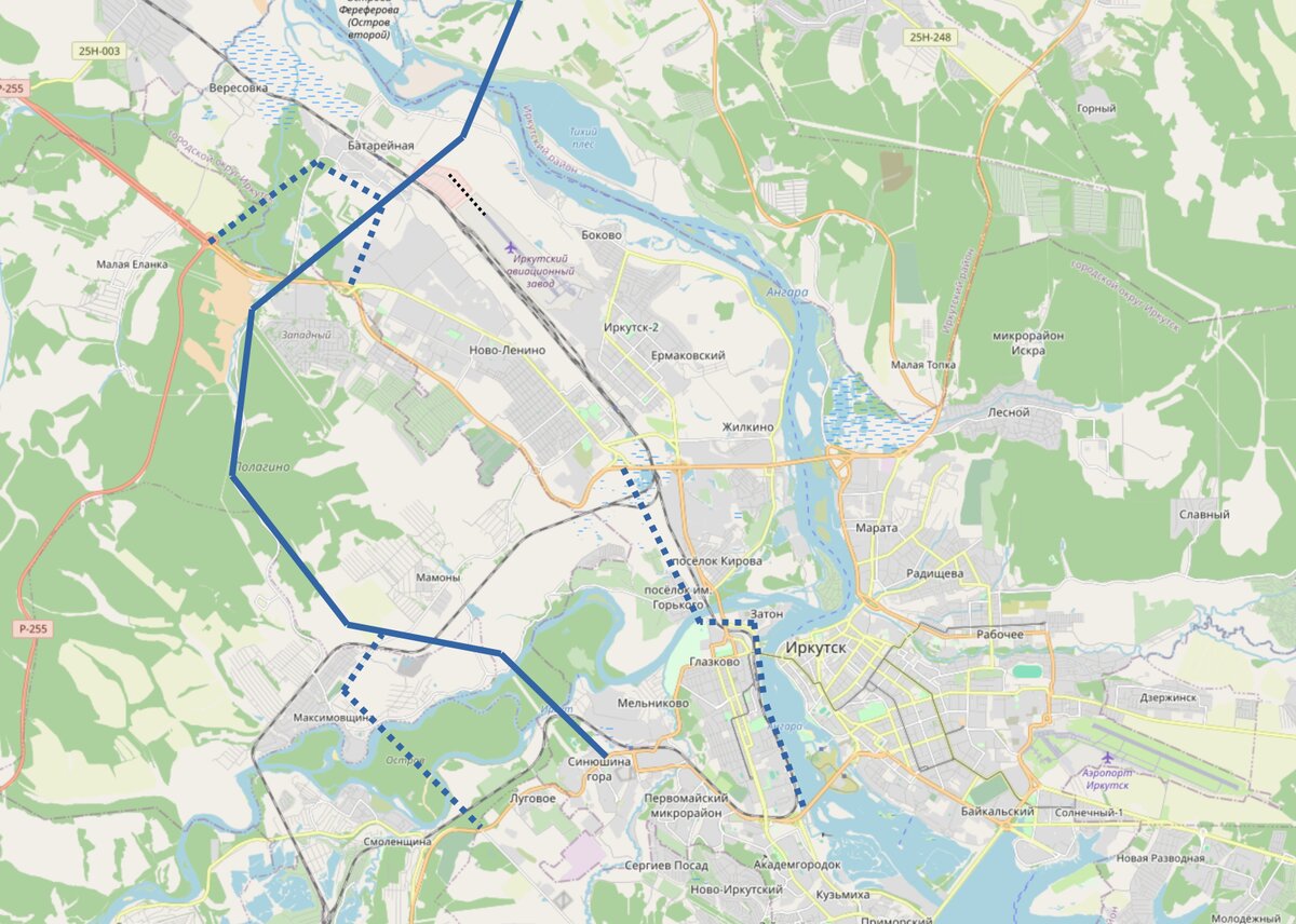 Левобережная часть