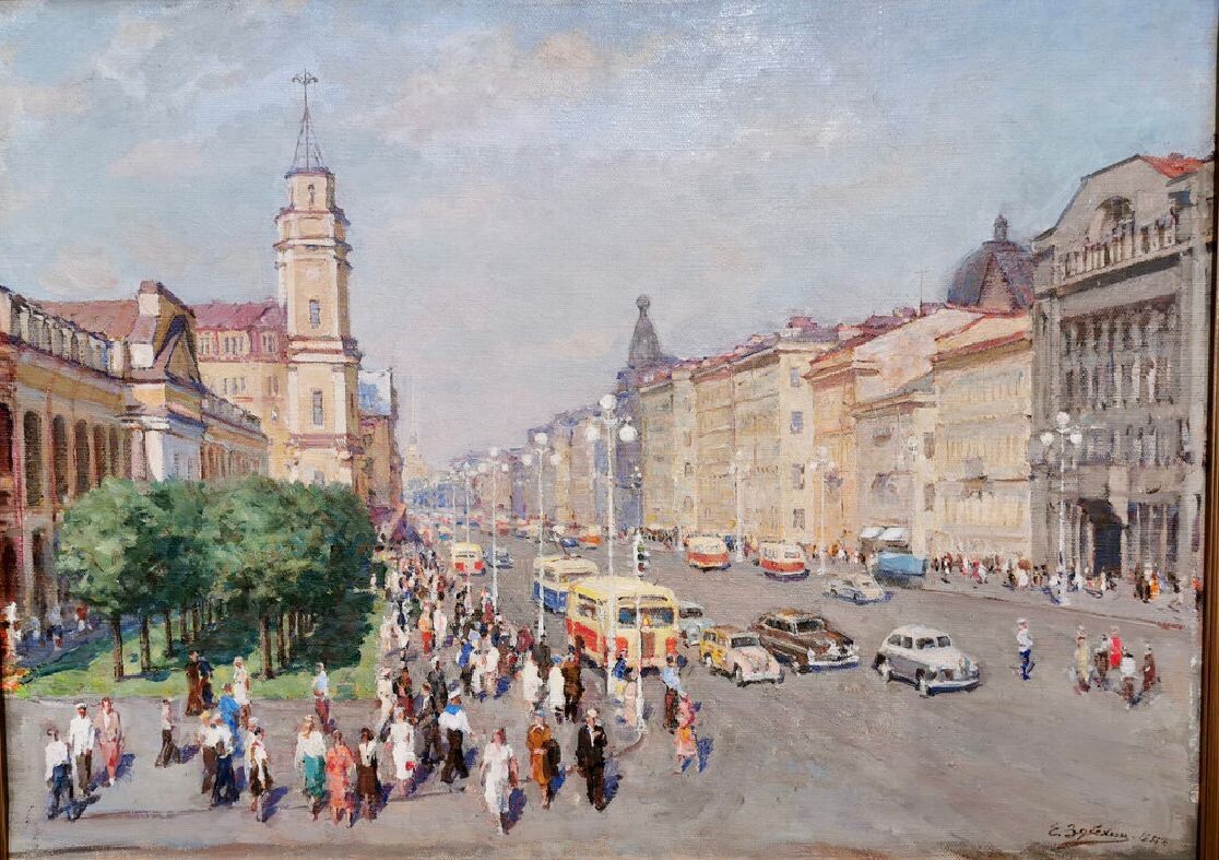 Евгений Зубехин. «Невский проспект после реконструкции». 1955