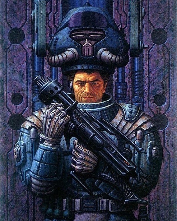 Рисунок James Warhola к изданиям «Звёздного десанта» от Ace Books.