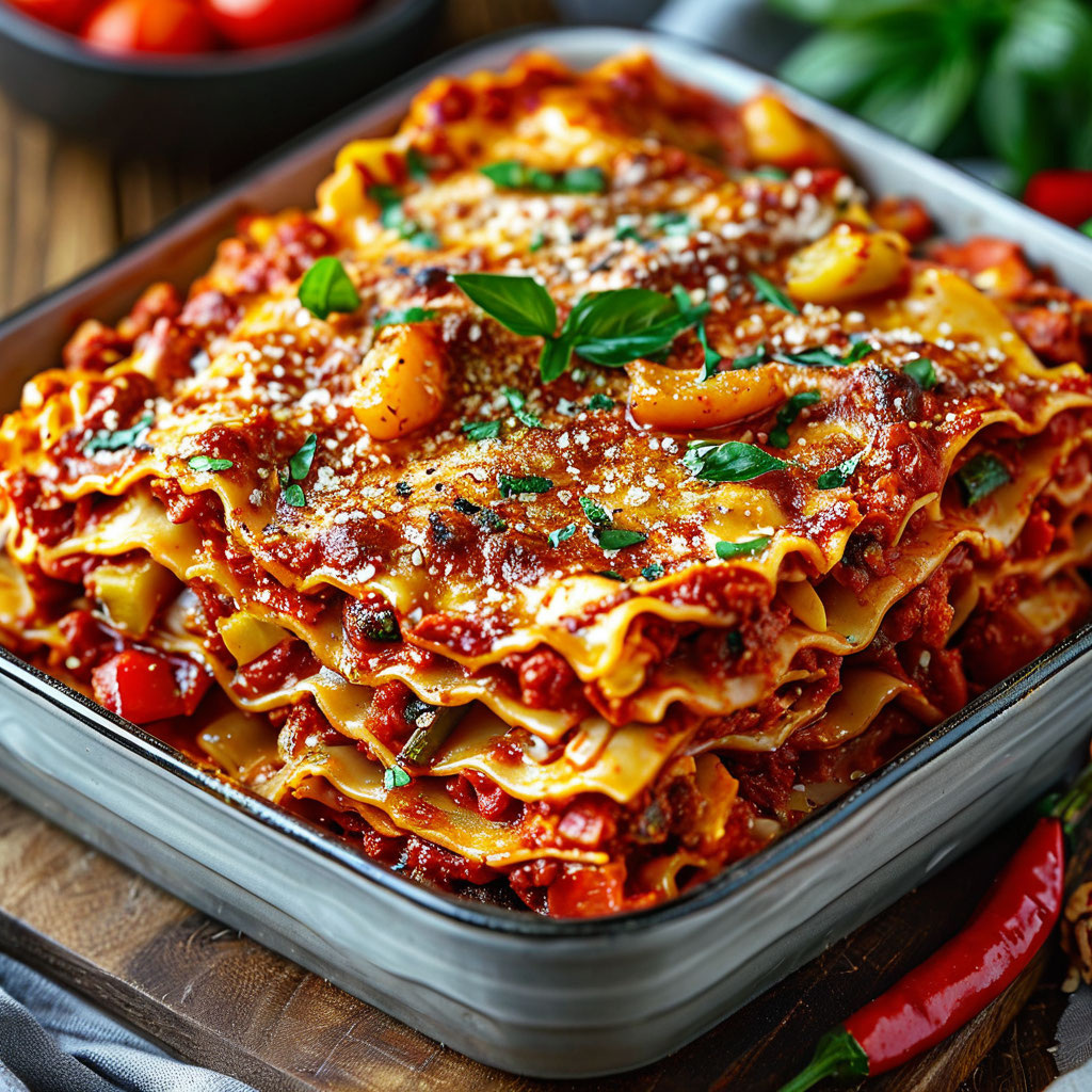Лазанья с овощами