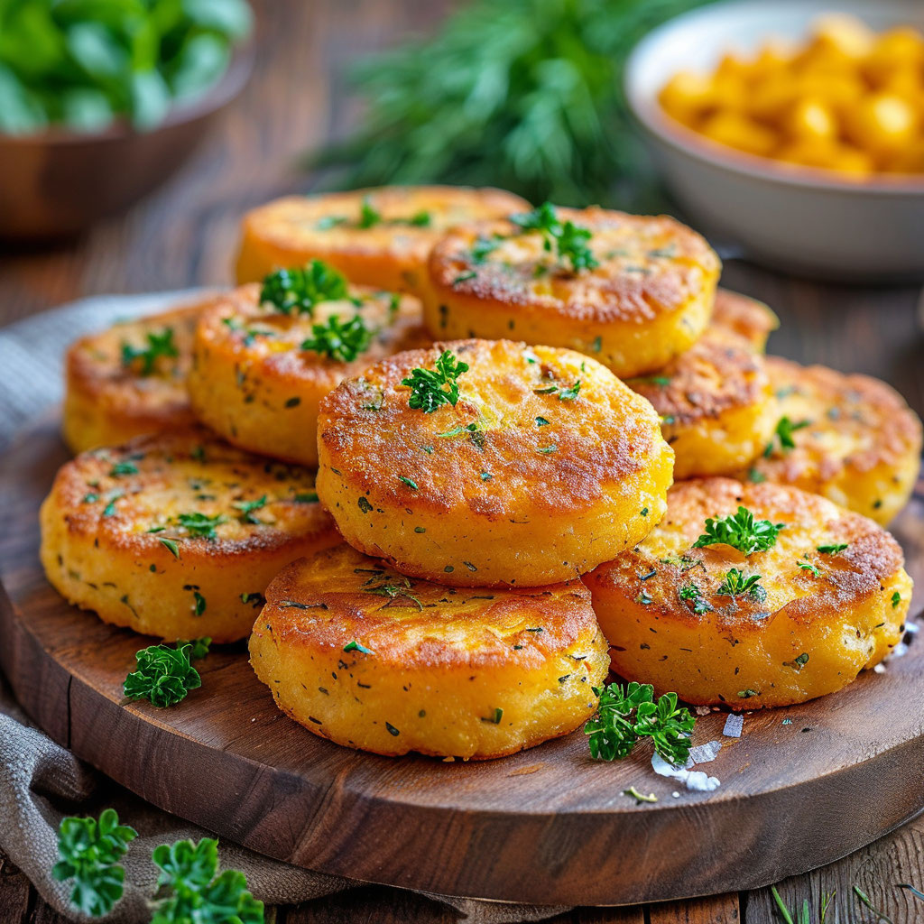  Картофельные котлеты с зеленью