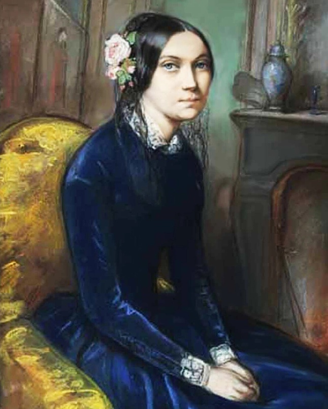 Идалия Полетика. Акварель, 1848 год. Художник Эмиль Франсуа Дессен. Из коллекции Тверского государственного объединенного музея. Фото - сайт журнала "Наше наследие"