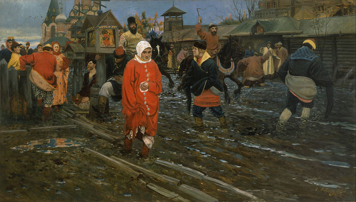 Московская улица. Художник Андрей Рябушкин