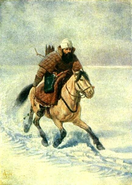 Гонец. Художник В. Шварц