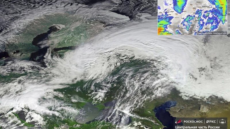     Циклон в Москве. Роскосмос