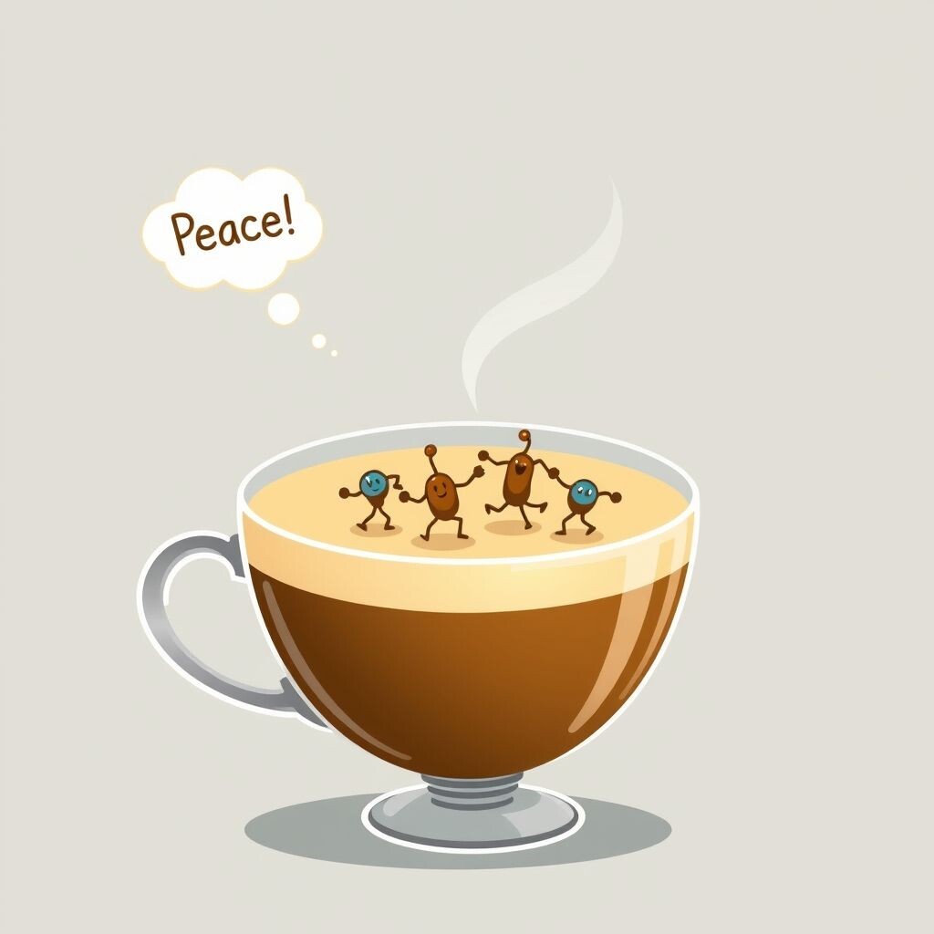 Латте-мир: молочные белки и кофе вместе навсегда! В гармонии и согласии. Никаких драм!