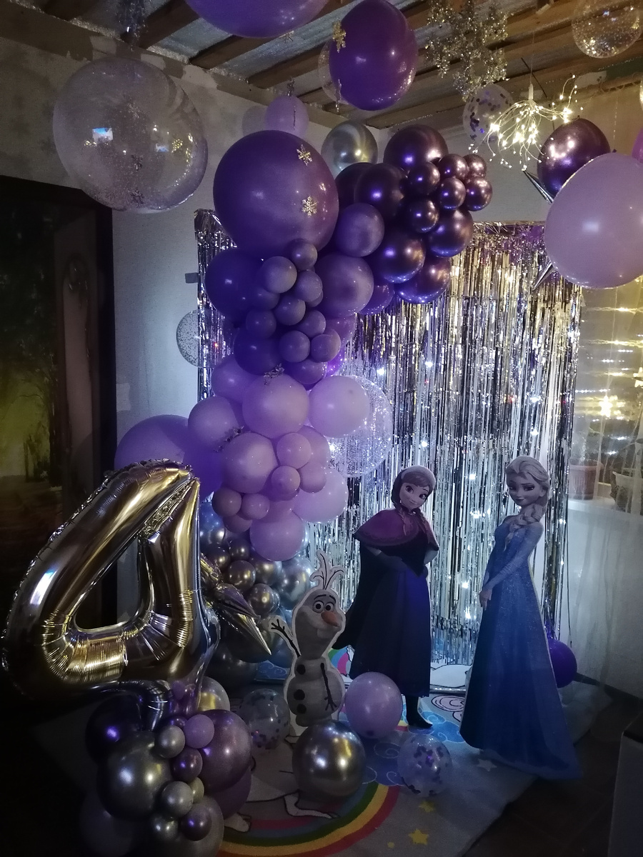 Оформление фотозоны в стиле "Холодное сердце" 