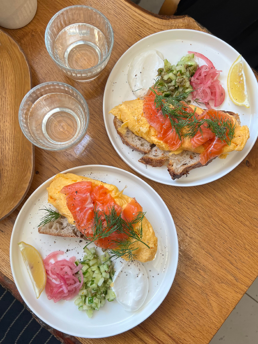 Вариант завтрака в «Характер кофе» в выходной день.