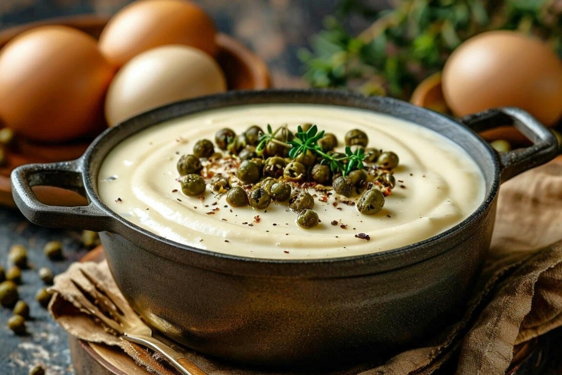Яичный соус Бешамель с каперсами