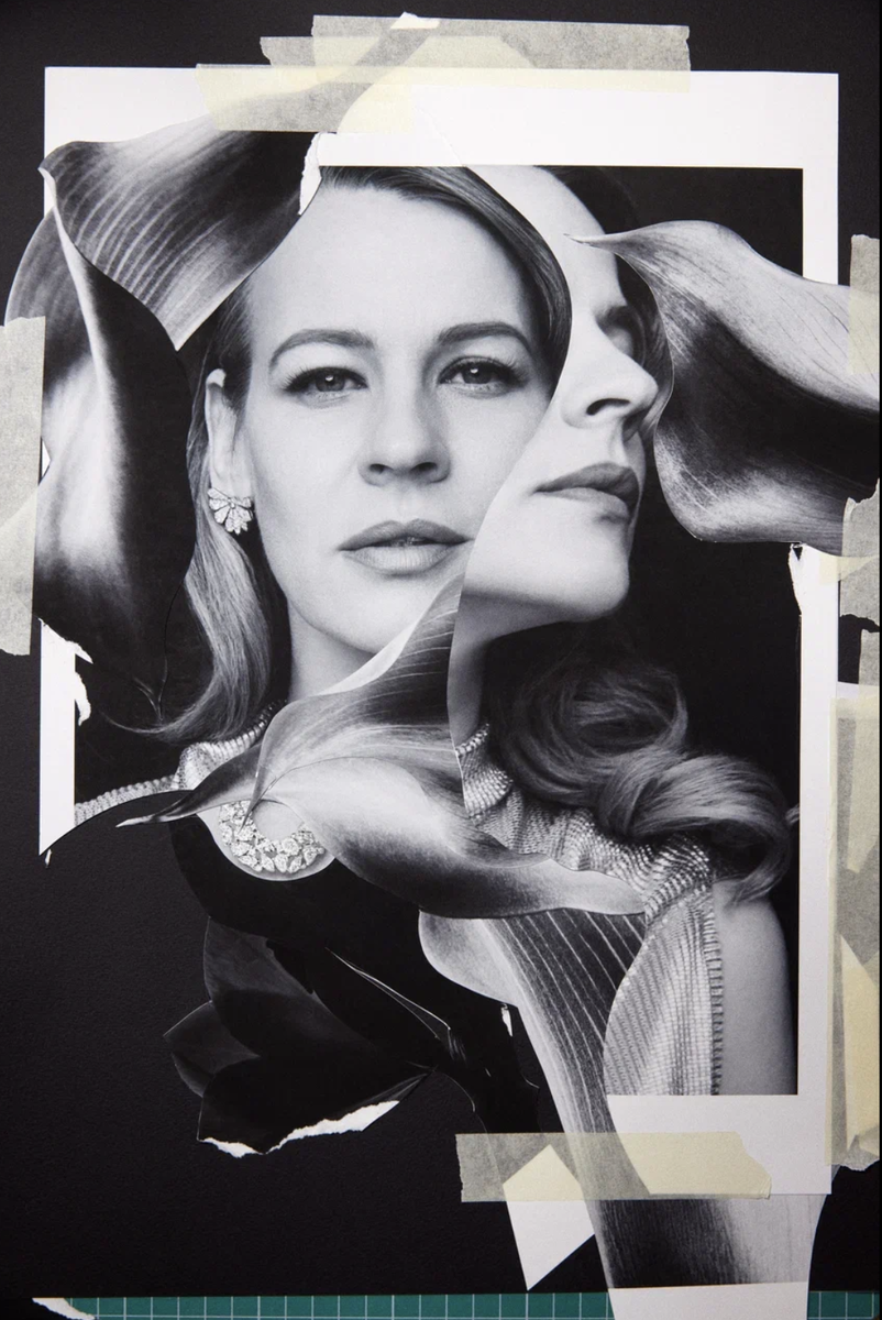     Платье, Viva Vox; серьги «Веера», золото, бриллианты, Posié