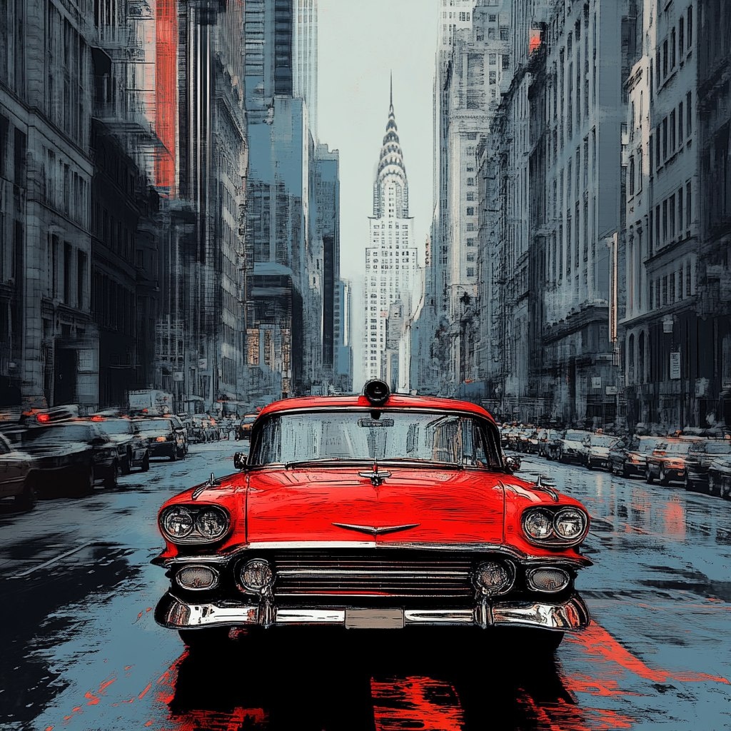 Чёрно белое фото с цветным изображением