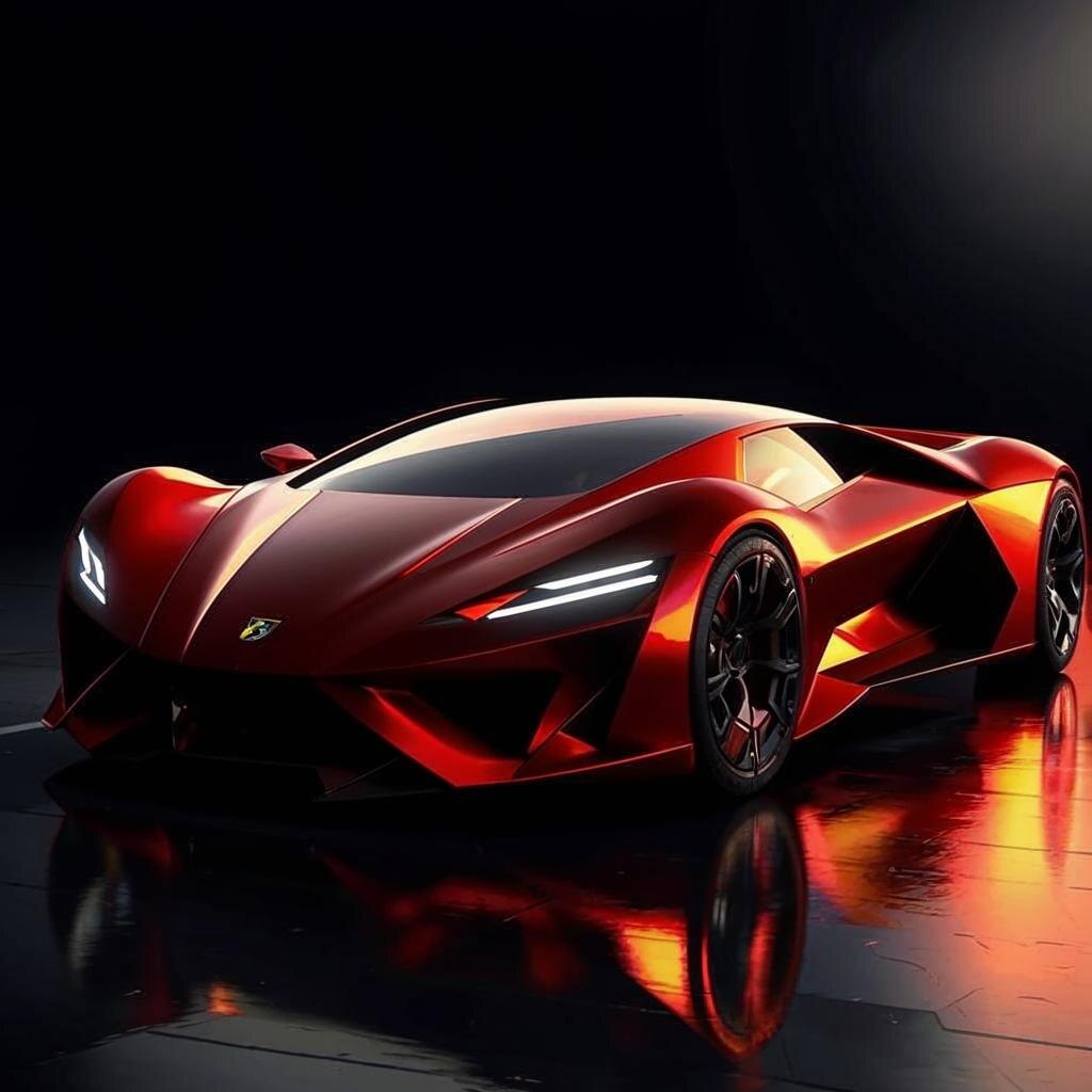 новый концепт автомобилей Ferrari и Lamborghini, представляющих люксовый сегмент