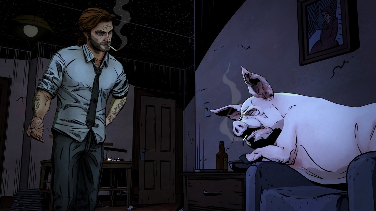 Кадр из произведения "Wolf among Us"