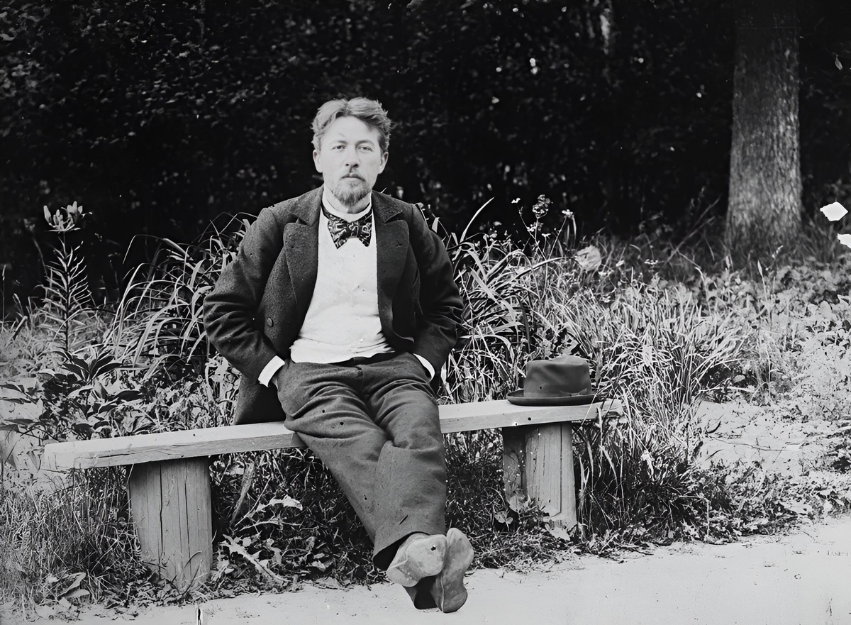 А.П. Чехов, историческое фото, отреставрировано с помощью ИИ