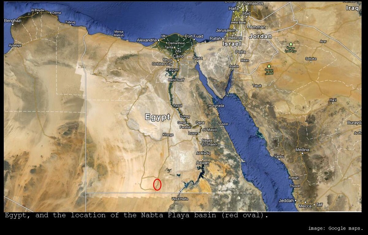 Расположение пустыни Набта-Плайя