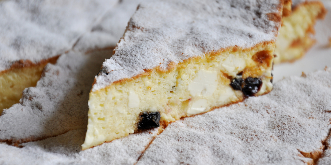 Нежная Творожная запеканка без манки и муки.