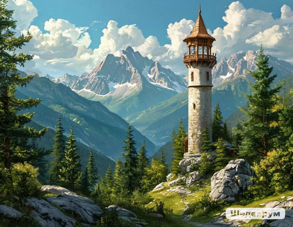 Иллюстрация к сказке "Последняя башня"