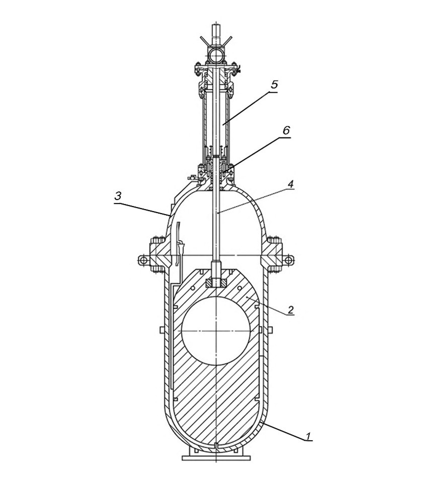 Схематичное изображение задвижки