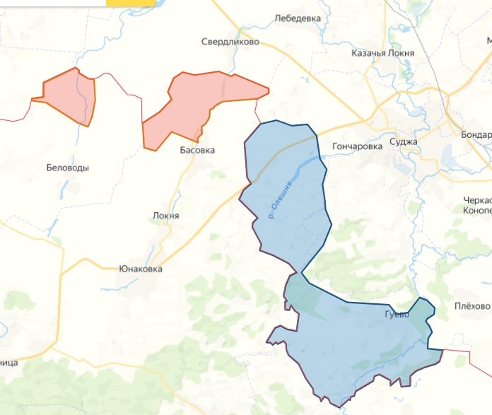   Карта СВО. Продвижение ВС РФ в Курской области по версии проекта "Lostarmour".