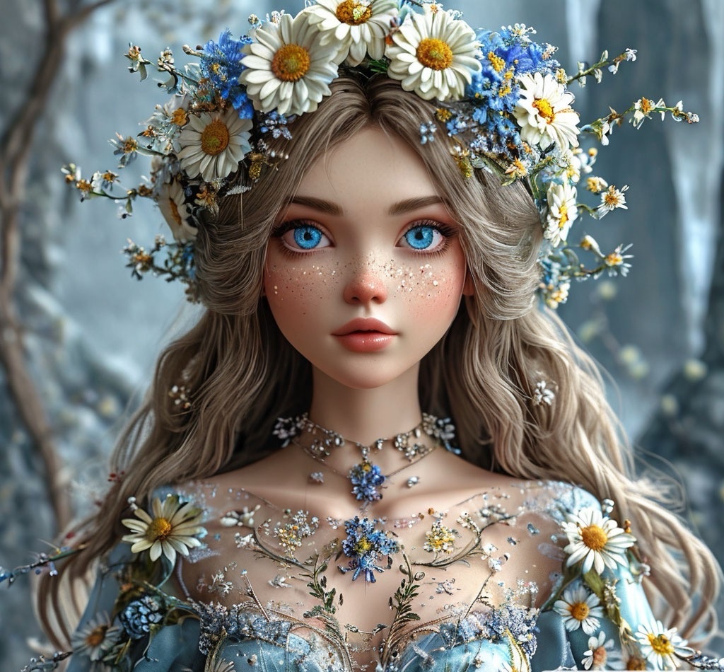 Девушка в цветах.