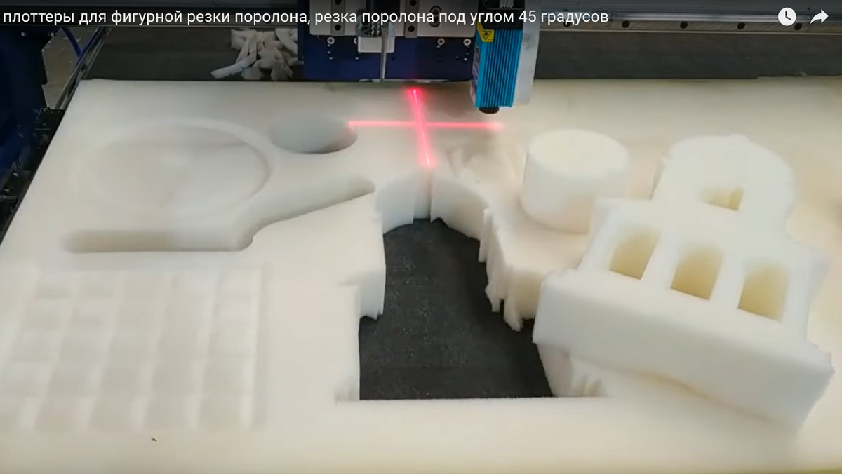 фигурная резка поролона на плоттере