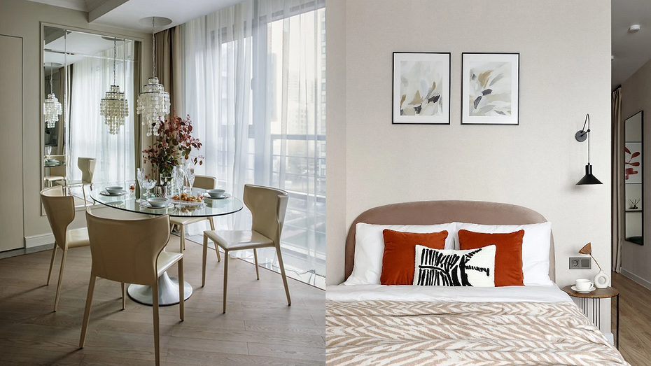 Слева проект студии Mazhur Interiors. Справа проект Татьяны Маланьиной