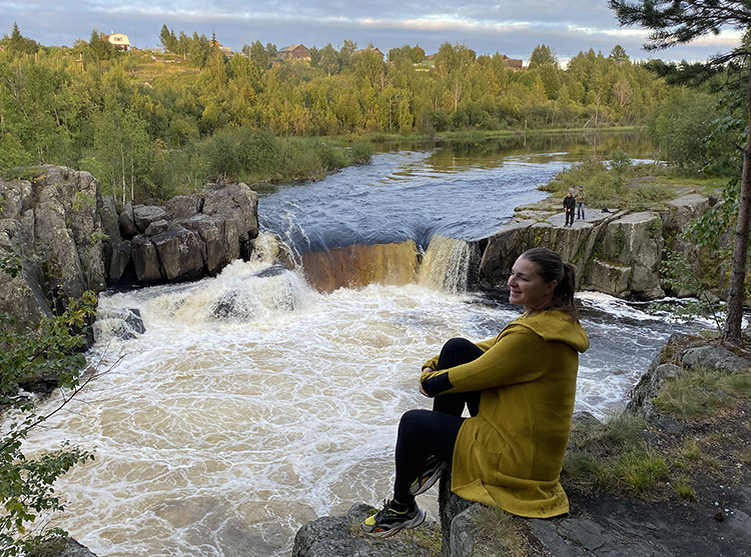 Я у водопада Воицкий падун