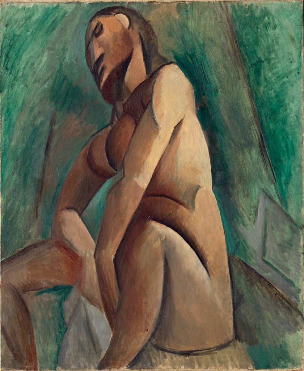 Пабло Пикассо «Сидящая обнажённая женщина», 1908 г.