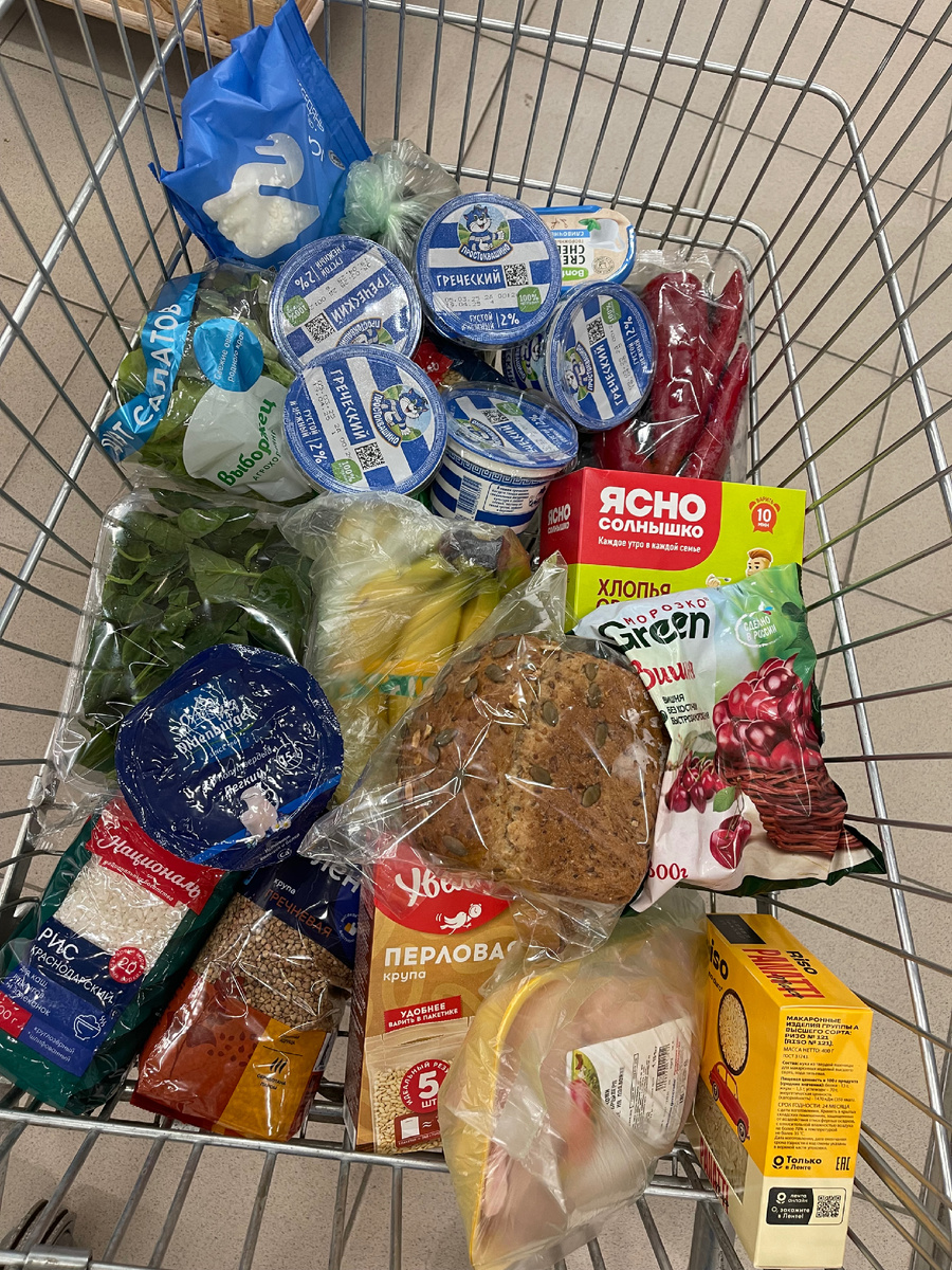 Продуктовая закупка в Ленте. Фото автора.