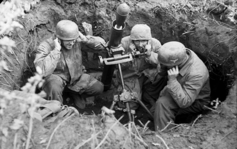 1944-й год. Немецкие десантники ведут бой у Монте-Кассино, Италия