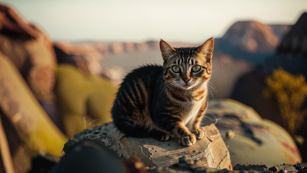 Американская короткошерстная кошка в природной среде