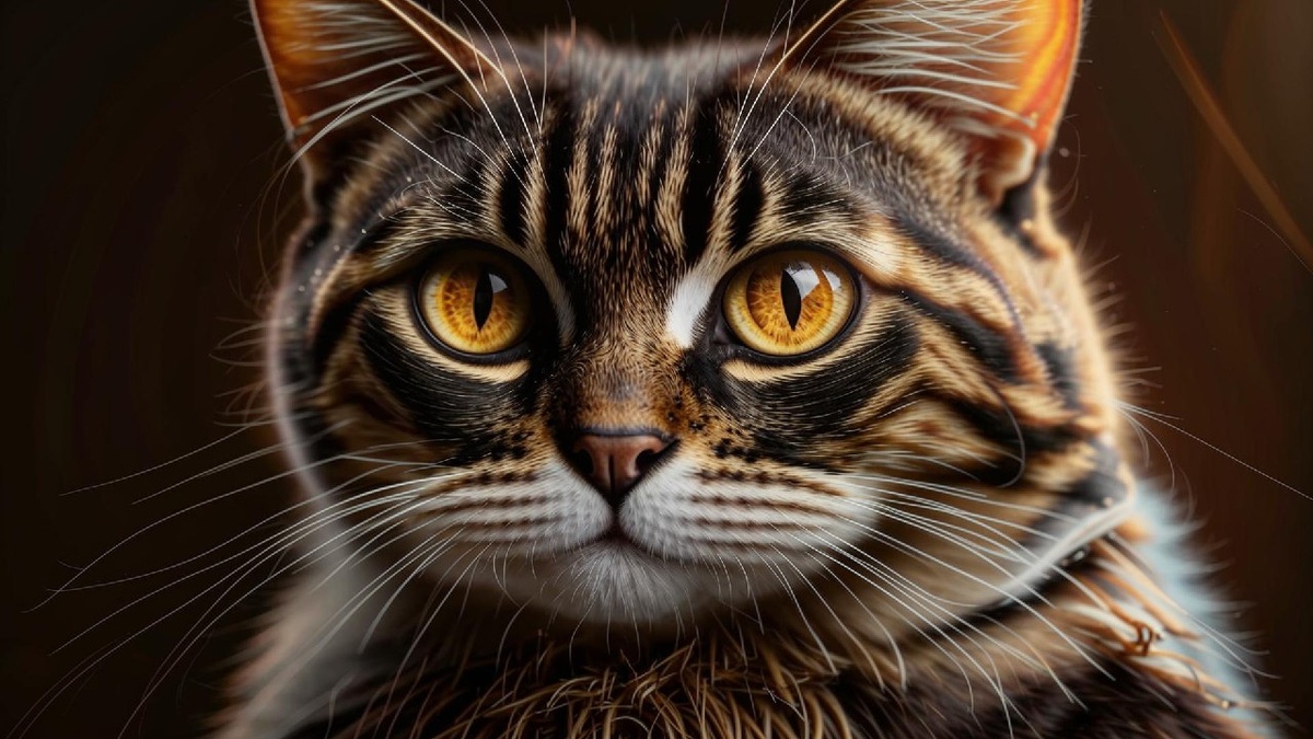 Американская короткошерстная кошка с окрасом табби