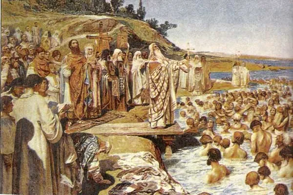 К.В. Лебедев. Крещение киевлян. 